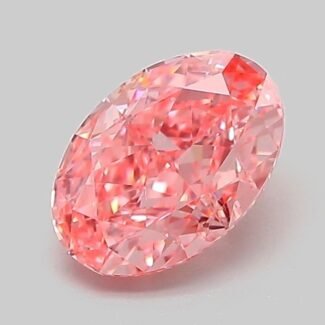 1.06 Carat Fancy Vivid Pink Oval Modified Brilliant Lab Grown Diamond | VVS2 | IGI Certified | ARM413