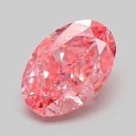 1.06 Carat Fancy Vivid Pink Oval Modified Brilliant Lab Grown Diamond | VVS1 | IGI Certified | ARM416