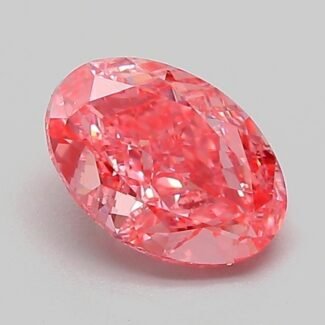 1.07 Carat Fancy Vivid Pink Oval Modified Brilliant Lab Grown Diamond | VVS2 | IGI Certified | ARM419