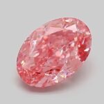 1.07 Carat Fancy Vivid Pink Oval Modified Brilliant Lab Grown Diamond | VVS2 | IGI Certified | ARM420