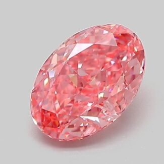1.07 Carat Fancy Vivid Pink Oval Modified Brilliant Lab Grown Diamond | VS1 | IGI Certified | ARM421