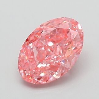 1.07 Carat Fancy Vivid Pink Oval Modified Brilliant Lab Grown Diamond | VVS2 | IGI Certified | ARM426