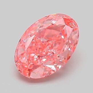 1.08 Carat Fancy Vivid Pink Oval Modified Brilliant Lab Grown Diamond | VS1 | IGI Certified | ARM429