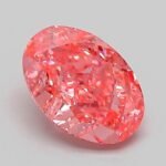 1.08 Carat Fancy Vivid Pink Oval Modified Brilliant Lab Grown Diamond | VVS2 | IGI Certified | ARM430