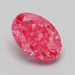 1.08 Carat Fancy Vivid Pink Oval Modified Brilliant Lab Grown Diamond | VS1 | IGI Certified | ARM431