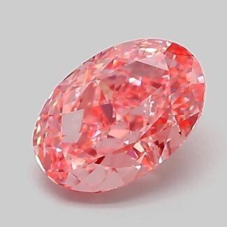 1.08 Carat Fancy Vivid Pink Oval Modified Brilliant Lab Grown Diamond | VVS2 | IGI Certified | ARM435