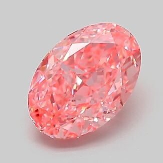 1.08 Carat Fancy Vivid Pink Oval Modified Brilliant Lab Grown Diamond | VVS2 | IGI Certified | ARM436