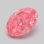 1.08 Carat Fancy Vivid Pink Oval Modified Brilliant Lab Grown Diamond | VS1 | IGI Certified | ARM440
