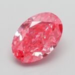 1.08 Carat Fancy Vivid Pink Oval Modified Brilliant Lab Grown Diamond | VVS2 | IGI Certified | ARM442