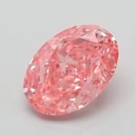 1.08 Carat Fancy Vivid Pink Oval Modified Brilliant Lab Grown Diamond | VVS2 | IGI Certified | ARM444