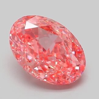 1.95 Carat Fancy Vivid Pink Oval Modified Brilliant Lab Grown Diamond | VVS2 | IGI Certified | ARM445