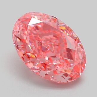 2 Carat Fancy Vivid Pink Oval Modified Brilliant Lab Grown Diamond | VVS2 | IGI Certified | ARM446