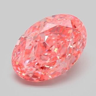 2.01 Carat Fancy Vivid Pink Oval Modified Brilliant Lab Grown Diamond | VVS2 | IGI Certified | ARM450