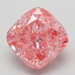 2.03 Carat Fancy Vivid Pink Square Cushion Modified Brilliant Lab Grown Diamond | VVS2 | IGI Certified | ARM087