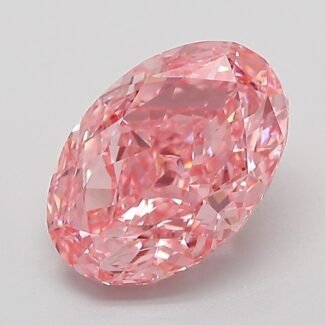 2.03 Carat Fancy Vivid Pink Oval Modified Brilliant Lab Grown Diamond | VVS2 | IGI Certified | ARM454