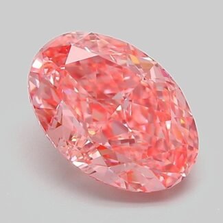 2.04 Carat Fancy Vivid Pink Oval Modified Brilliant Lab Grown Diamond | VVS2 | IGI Certified | ARM457
