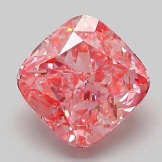 2.03 Carat Fancy Vivid Pink Square Cushion Modified Brilliant Lab Grown Diamond | VS1 | IGI Certified | ARM088