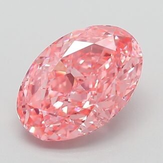 2.04 Carat Fancy Vivid Pink Oval Modified Brilliant Lab Grown Diamond | VVS2 | IGI Certified | ARM462