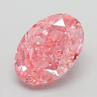 2.06 Carat Fancy Vivid Pink Oval Modified Brilliant Lab Grown Diamond | VVS2 | IGI Certified | ARM473