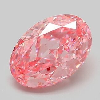 2.07 Carat Fancy Vivid Pink Oval Modified Brilliant Lab Grown Diamond | VVS2 | IGI Certified | ARM478