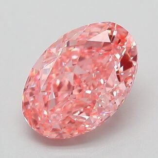 2.07 Carat Fancy Vivid Pink Oval Modified Brilliant Lab Grown Diamond | VVS2 | IGI Certified | ARM486