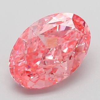3 Carat Fancy Vivid Pink Oval Modified Brilliant Lab Grown Diamond | VVS2 | IGI Certified | ARM490