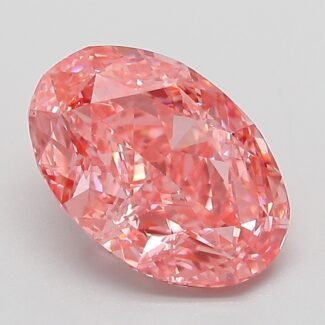 3.01 Carat Fancy Vivid Pink Oval Modified Brilliant Lab Grown Diamond | VS1 | IGI Certified | ARM493