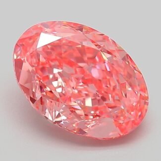 3.01 Carat Fancy Vivid Pink Oval Modified Brilliant Lab Grown Diamond | VVS2 | IGI Certified | ARM494