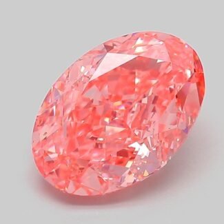 3.01 Carat Fancy Vivid Pink Oval Modified Brilliant Lab Grown Diamond | VVS2 | IGI Certified | ARM495