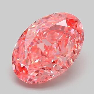 3.02 Carat Fancy Vivid Pink Oval Modified Brilliant Lab Grown Diamond | VVS2 | IGI Certified | ARM498