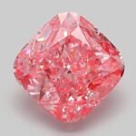 2.03 Carat Fancy Vivid Pink Square Cushion Modified Brilliant Lab Grown Diamond | VS1 | IGI Certified | ARM092