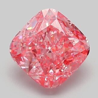 2.03 Carat Fancy Vivid Pink Square Cushion Modified Brilliant Lab Grown Diamond | VS1 | IGI Certified | ARM092