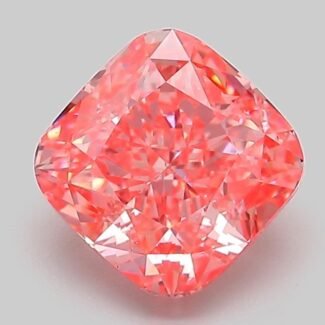 2.03 Carat Fancy Vivid Pink Square Cushion Modified Brilliant Lab Grown Diamond | VS1 | IGI Certified | ARM093