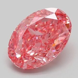 3.05 Carat Fancy Vivid Pink Oval Modified Brilliant Lab Grown Diamond | VS1 | IGI Certified | ARM516