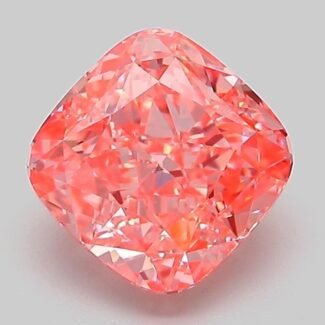 2.03 Carat Fancy Vivid Pink Square Cushion Modified Brilliant Lab Grown Diamond | VVS2 | IGI Certified | ARM094