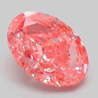 3.06 Carat Fancy Vivid Pink Oval Modified Brilliant Lab Grown Diamond | VVS2 | IGI Certified | ARM528