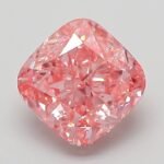 2.03 Carat Fancy Vivid Pink Square Cushion Modified Brilliant Lab Grown Diamond | VVS2 | IGI Certified | ARM095