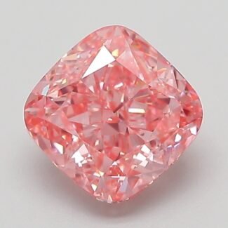 2.03 Carat Fancy Vivid Pink Square Cushion Modified Brilliant Lab Grown Diamond | VVS2 | IGI Certified | ARM095
