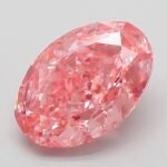 3.07 Carat Fancy Vivid Pink Oval Modified Brilliant Lab Grown Diamond | VVS2 | IGI Certified | ARM535