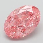 3.07 Carat Fancy Vivid Pink Oval Modified Brilliant Lab Grown Diamond | VVS2 | IGI Certified | ARM537