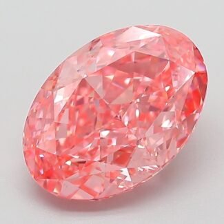 3.08 Carat Fancy Vivid Pink Oval Modified Brilliant Lab Grown Diamond | VVS2 | IGI Certified | ARM538