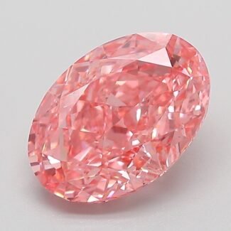 3.08 Carat Fancy Vivid Pink Oval Modified Brilliant Lab Grown Diamond | VS1 | IGI Certified | ARM539