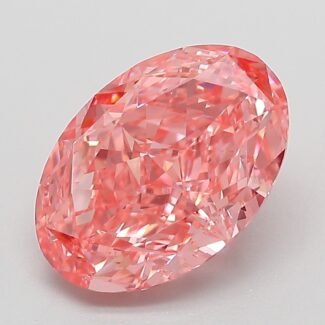 3.08 Carat Fancy Vivid Pink Oval Modified Brilliant Lab Grown Diamond | VVS2 | IGI Certified | ARM541