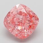 2.03 Carat Fancy Vivid Pink Square Cushion Modified Brilliant Lab Grown Diamond | VVS2 | IGI Certified | ARM096