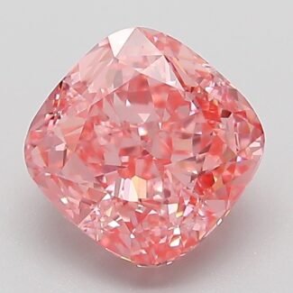2.03 Carat Fancy Vivid Pink Square Cushion Modified Brilliant Lab Grown Diamond | VVS2 | IGI Certified | ARM096