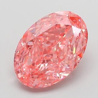3.08 Carat Fancy Vivid Pink Oval Modified Brilliant Lab Grown Diamond | VVS2 | IGI Certified | ARM543