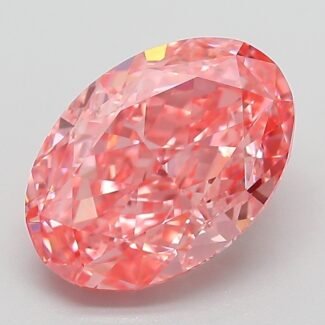 3.08 Carat Fancy Vivid Pink Oval Modified Brilliant Lab Grown Diamond | VS1 | IGI Certified | ARM545