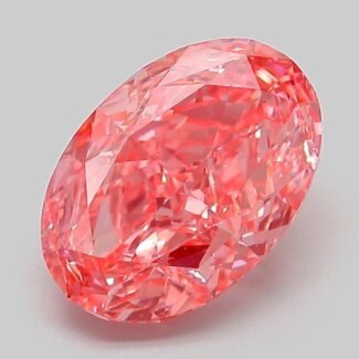 3.08 Carat Fancy Vivid Pink Oval Modified Brilliant Lab Grown Diamond | VVS2 | IGI Certified | ARM548