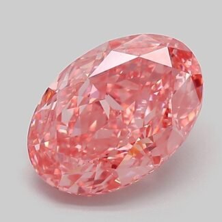 3.08 Carat Fancy Vivid Pink Oval Modified Brilliant Lab Grown Diamond | VVS2 | IGI Certified | ARM549