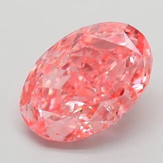 3.08 Carat Fancy Vivid Pink Oval Modified Brilliant Lab Grown Diamond | VVS2 | IGI Certified | ARM552